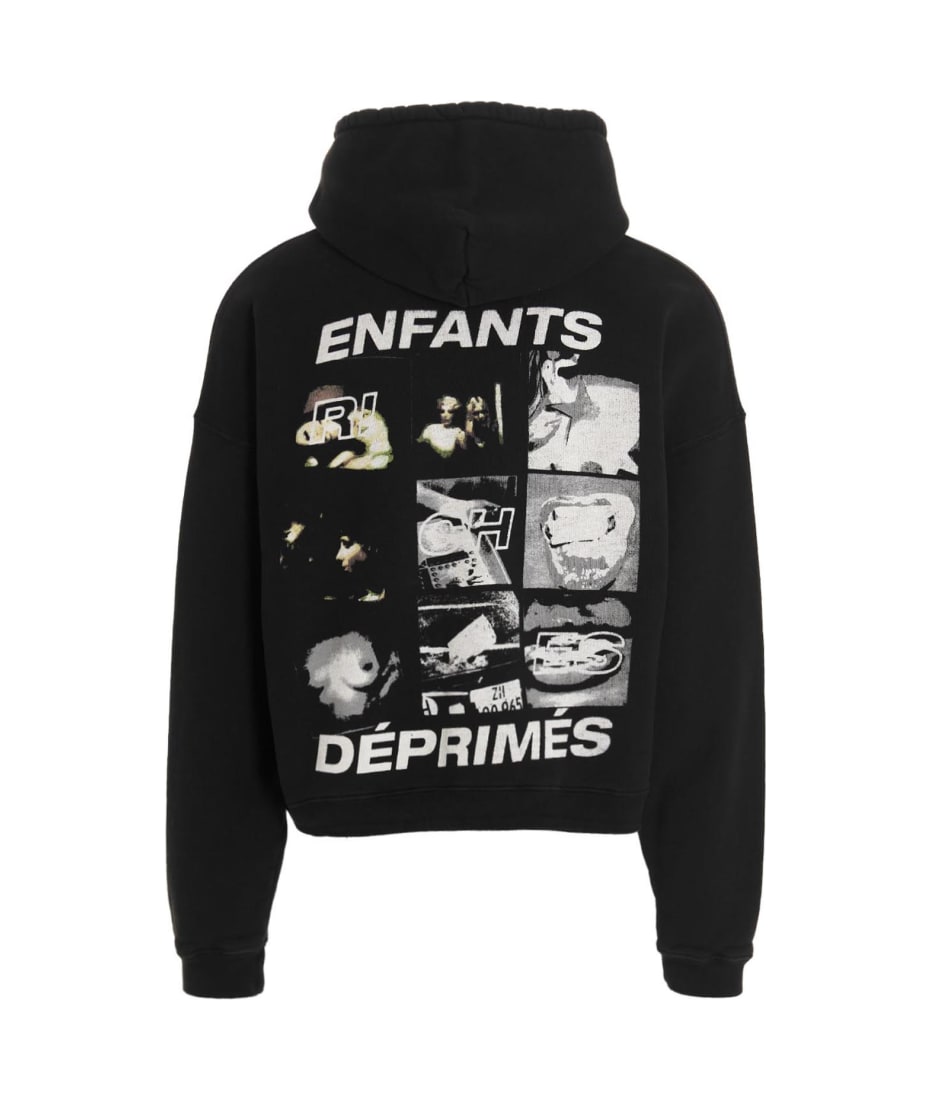 Enfants Riches Deprimes グラフィックプリント 黒 Enfants Riches Deprimes Zurich-grid Logo-print Cotton-jersey