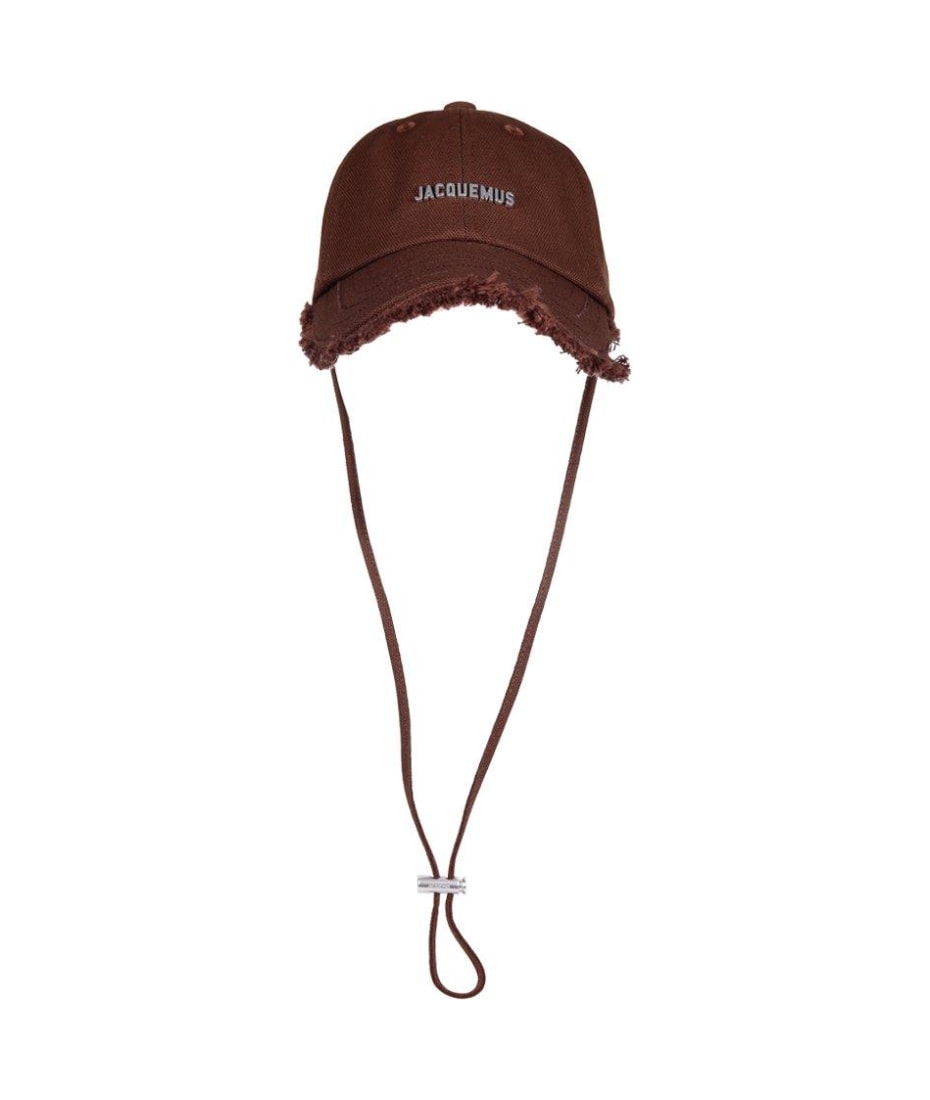 JACQUEMUS Artichaut キャップ Brown/ロゴ ストラップ付 Jacquemus La Casquette Artichaut Logo Plaque Cap | italist