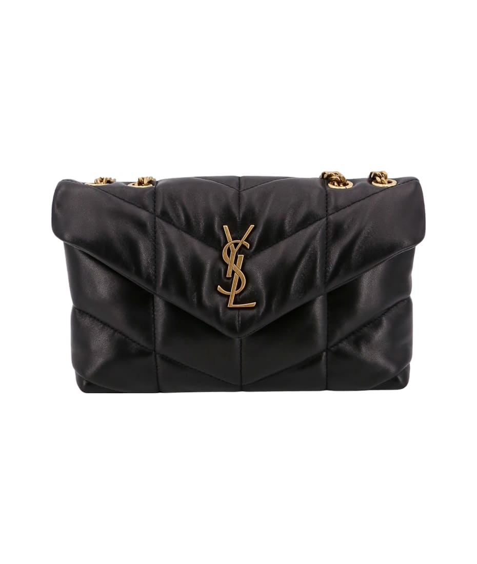 Saint Laurent Loulou Toy Puffer Leather Crossbody Bag