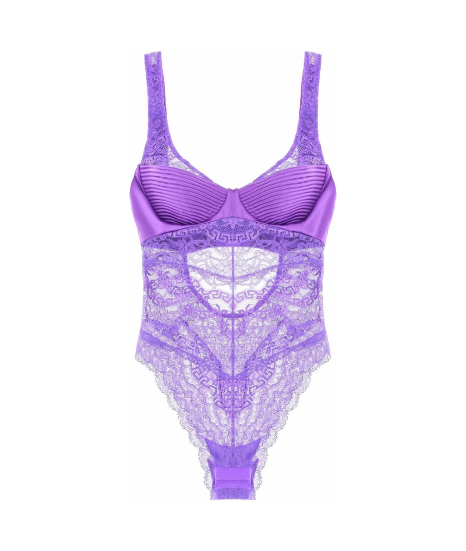 【送料&関税込】Versace Satin And Lace Bodysuit Versace Satin And Lace Bodysuit | italist