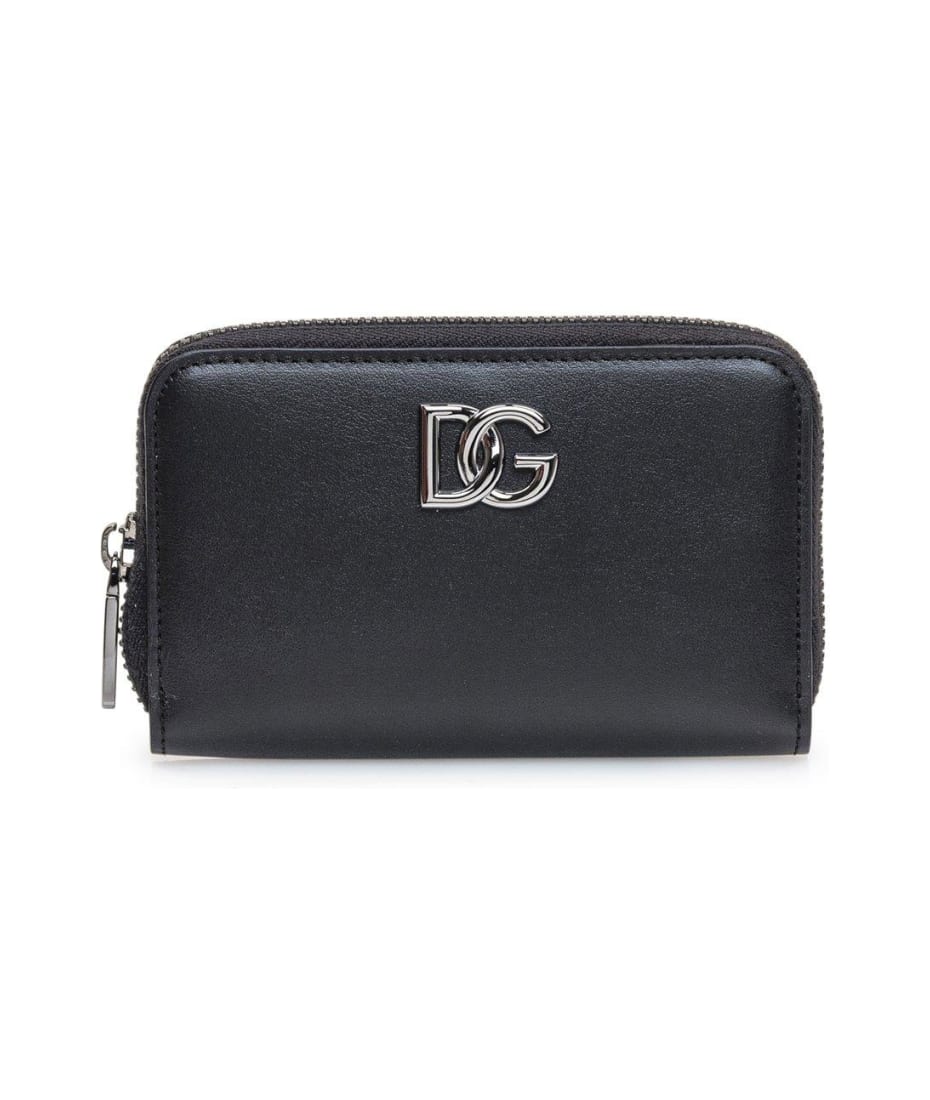 Dolce & Gabbana Compact Wallet with Logo Plaque