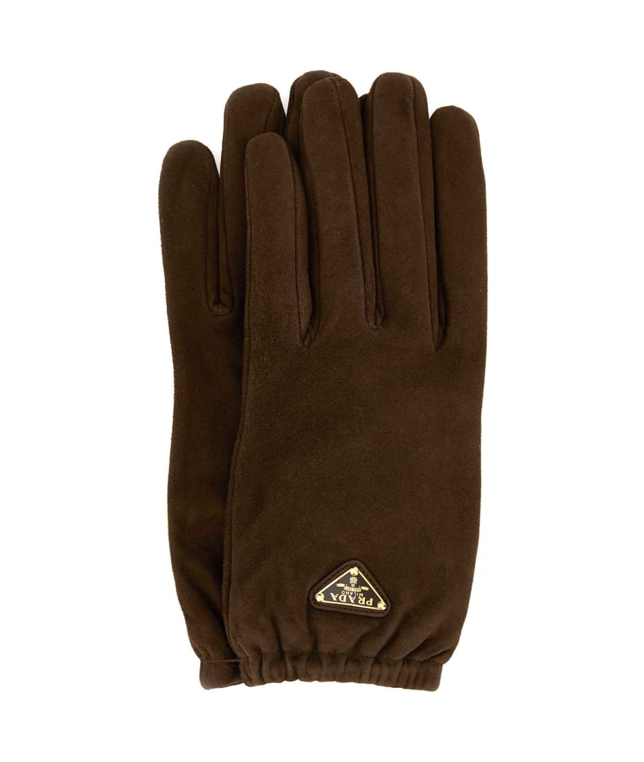 手袋 Prada Brown Suede Gloves Prada Brown Suede Gloves | italist