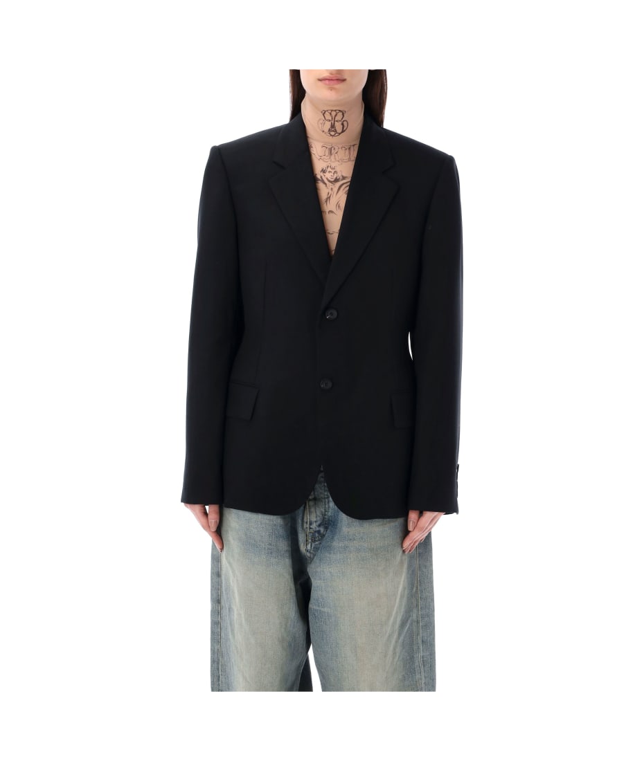 ジャケット BALENCIAGA SS24 Black wool blazer (790919TOT03 1000) Balenciaga Wool Blazer | Black | FARFETCH