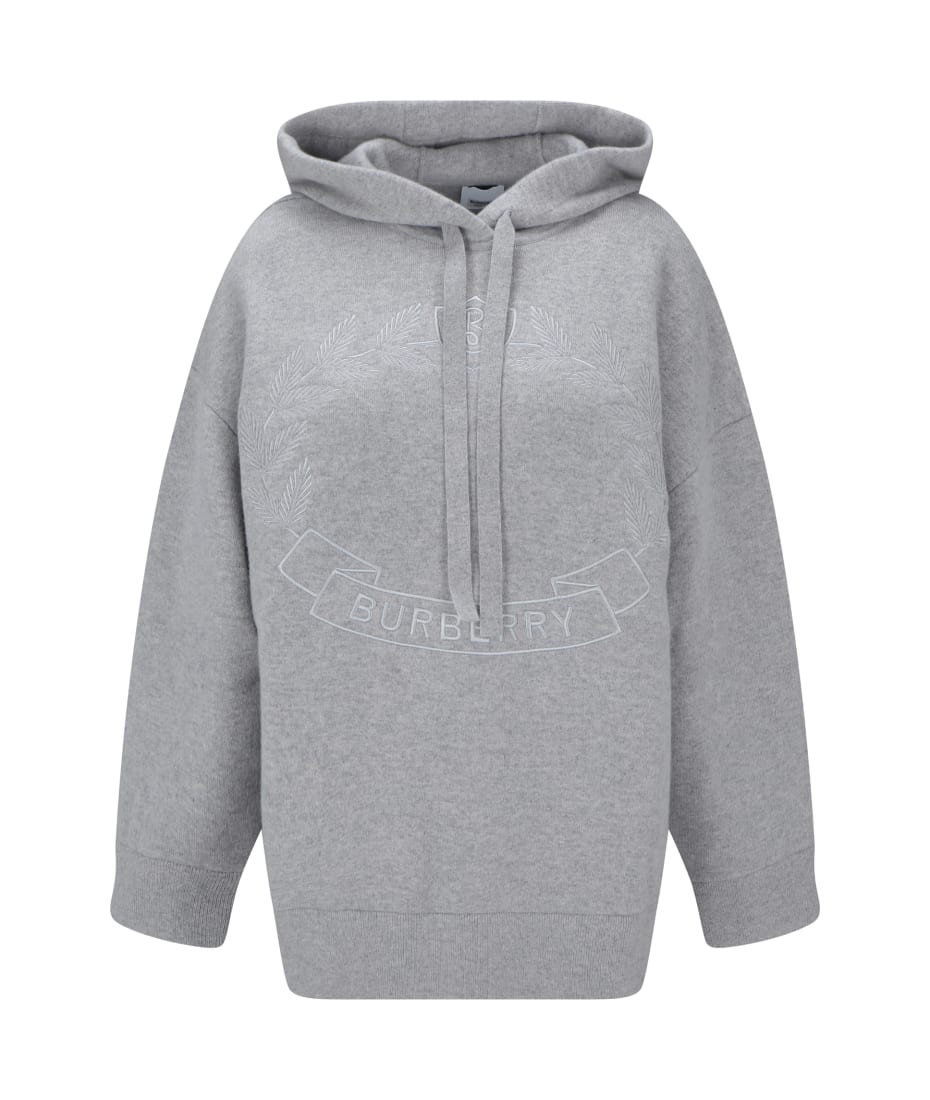 Burberry embroidered hot sale hooded sweatshirt