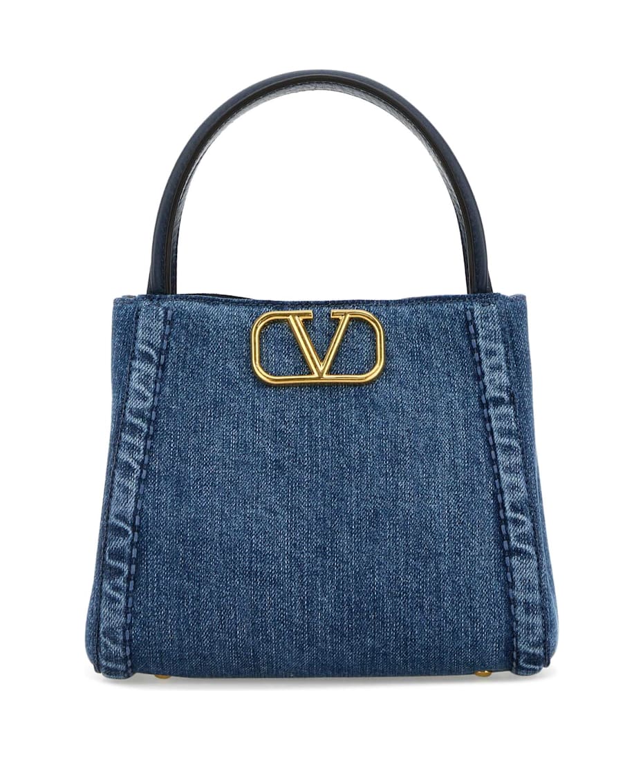 トートバッグ VALENTINO GARAVANI Denim Small Alltime Handbag Valentino Garavani Alltime Denim Shoulder Bag With Cherryfic