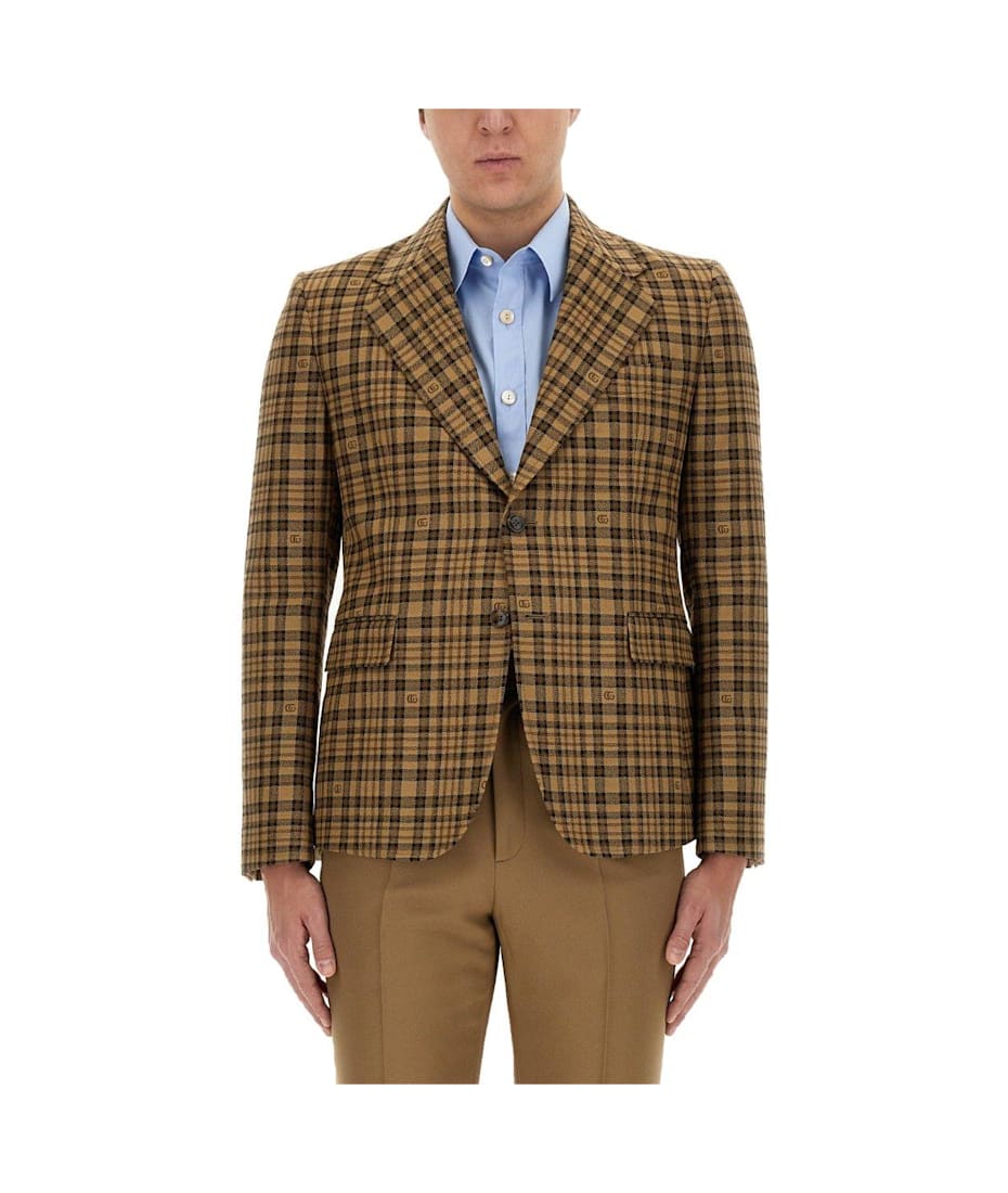 【送料&関税込】Gucci Checkered Button-up Jacket Gucci Checkered Button-up Jacket | italist