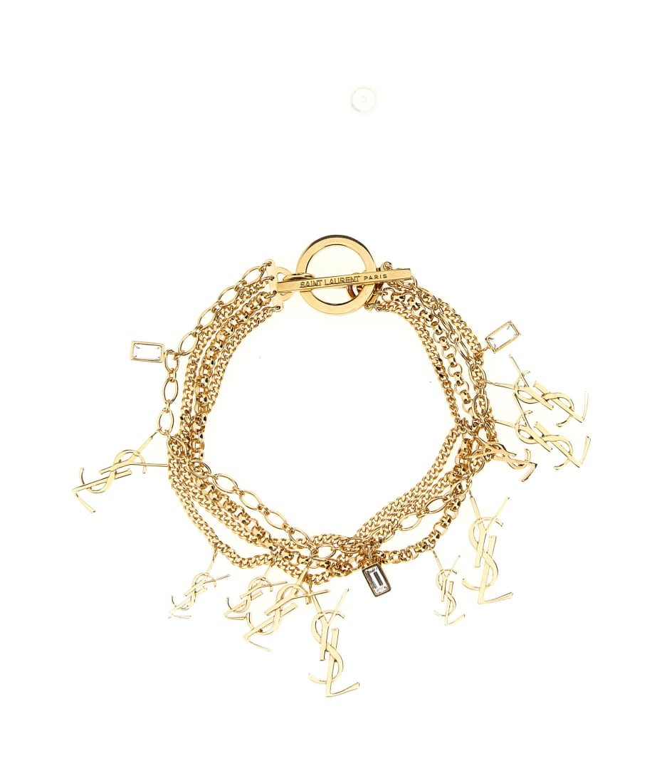 【Saint Laurent】`Cassandre` Bracelet レザー ブレスレット Saint Laurent Cassandre Bracelet In Leather | Saks Fifth Avenue