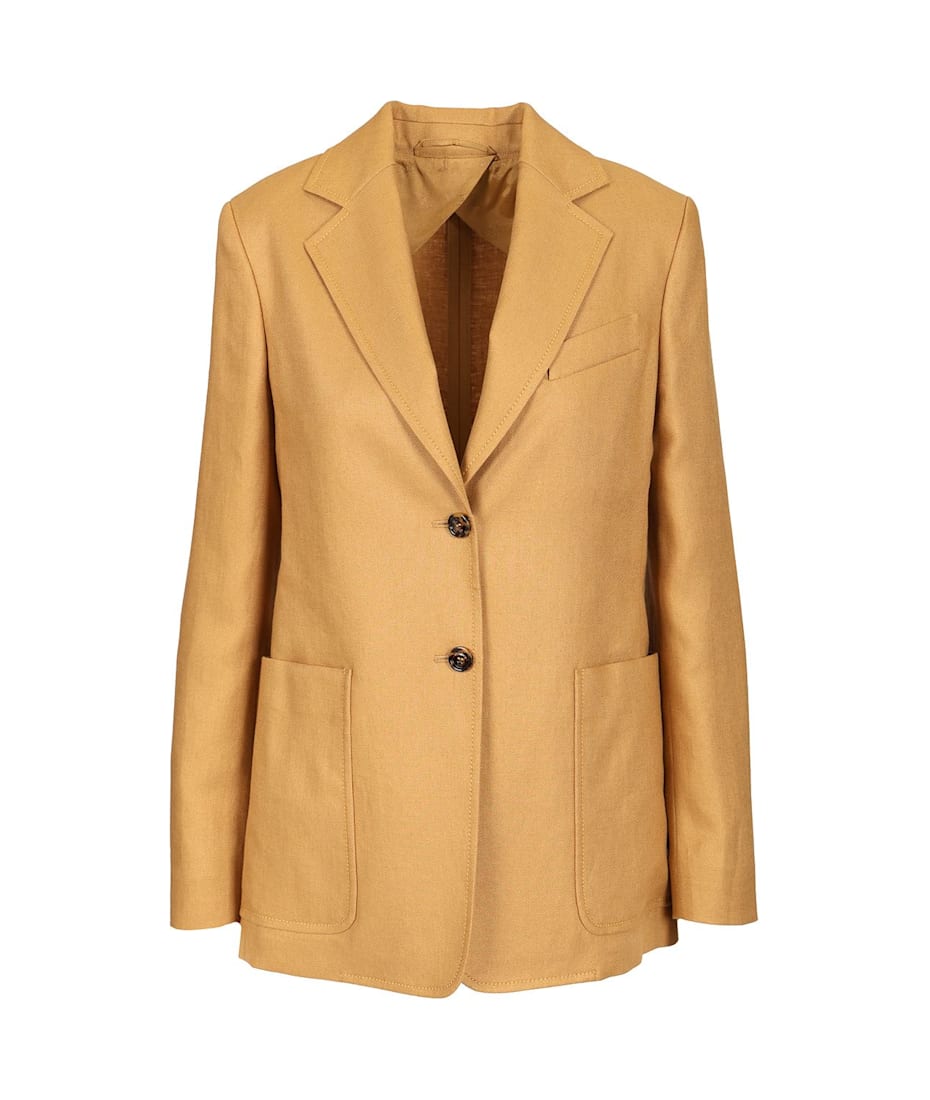 ボトムスその他 Max Mara Oversized Linen Blazer With Perforated Floral Motif Linen jacket | Max Mara