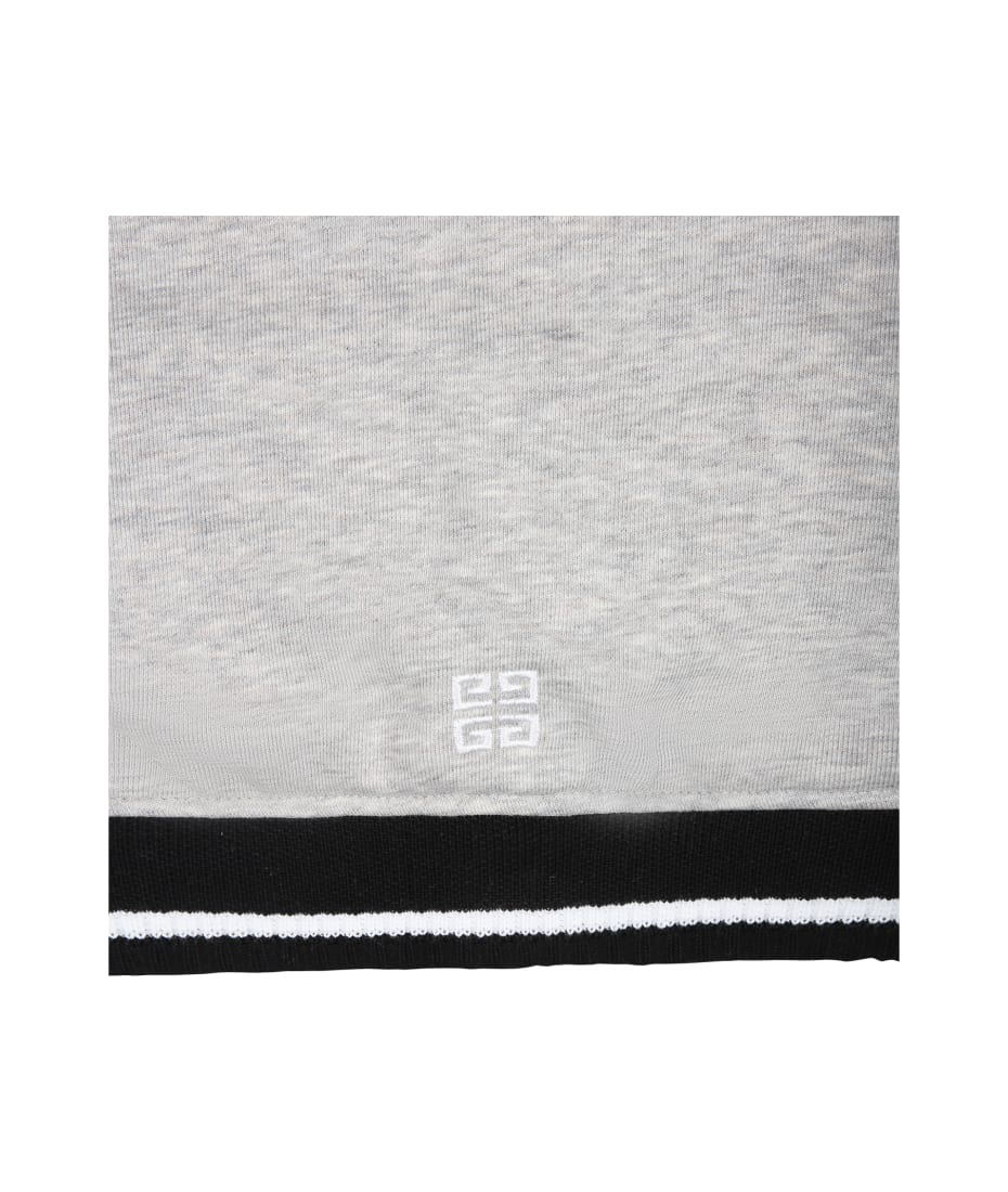 Givenchy Gray Bomber Jacket For Baby Boy With Logo - Grigio