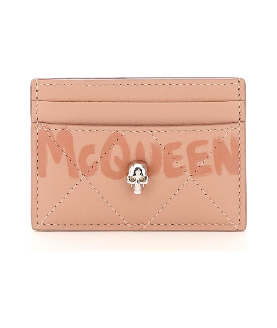 Alexander McQueen Men's Graffiti Leather Pocket Organizer Wallet