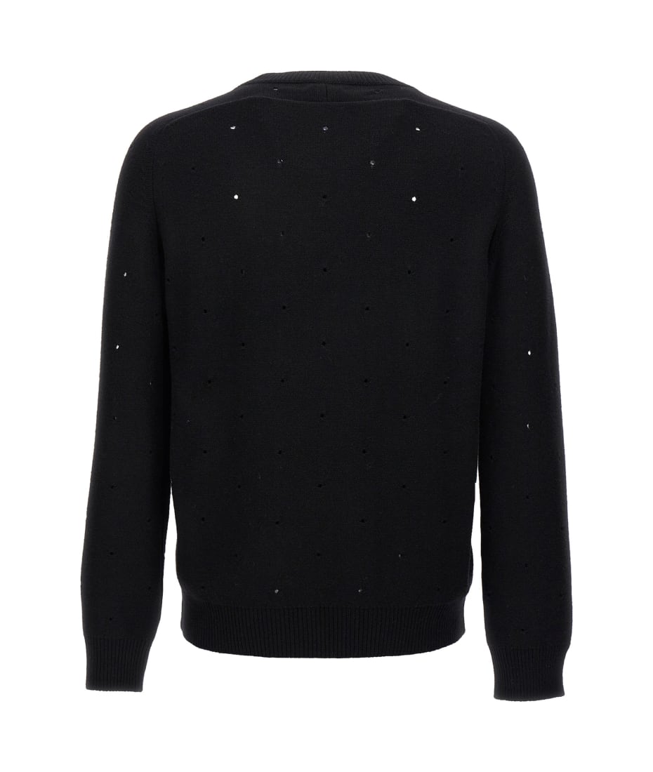 Saint Laurent Openwork Sweater - Black