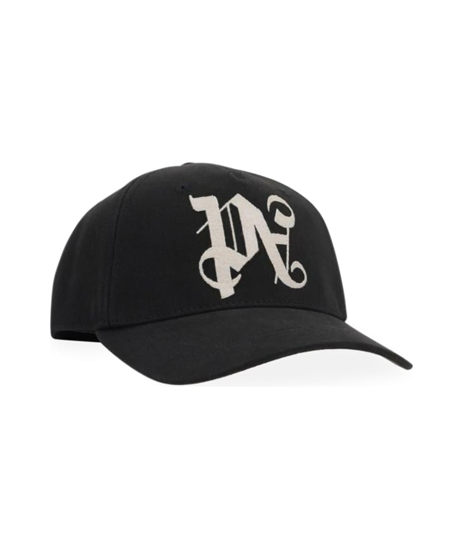 Palm Angels Pa Monogram Cap Black Off White | italist, ALWAYS LIKE