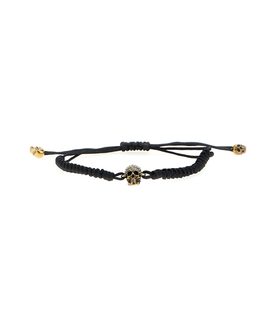 alexander mcqueen skull bracelet black