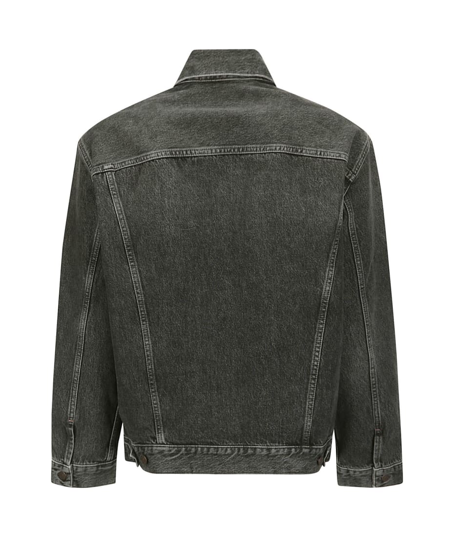 Acne studios black denim fashion jacket