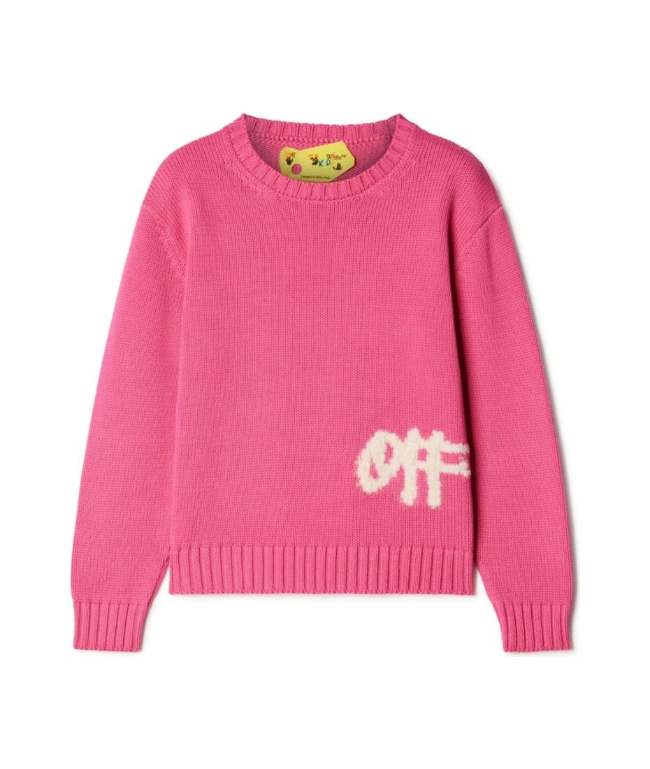 Pink off white on sale sweater