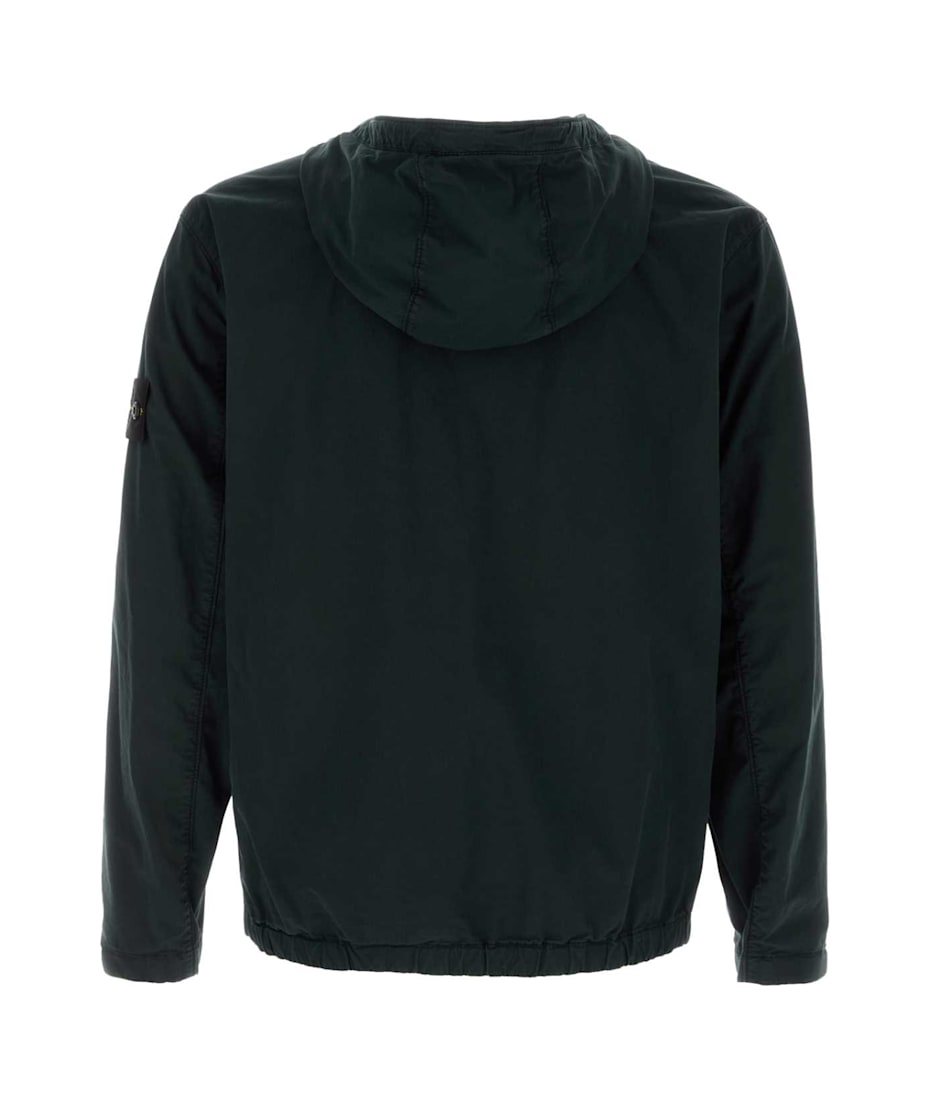 Stone Island Black Stretch Cotton Jacket | italist Stone Island Black Stretch Cotton Jacket | italist