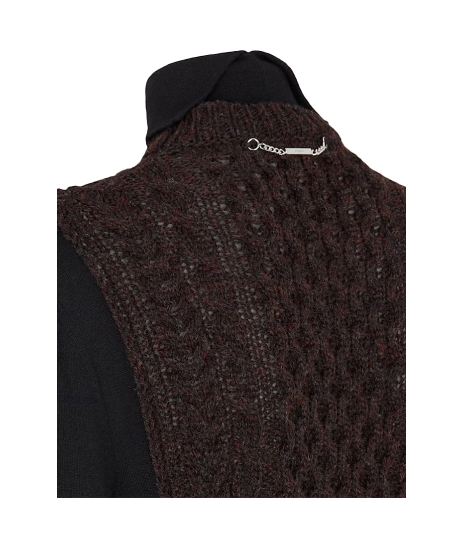 Fendi Dark Purple Wool Dress | italist
