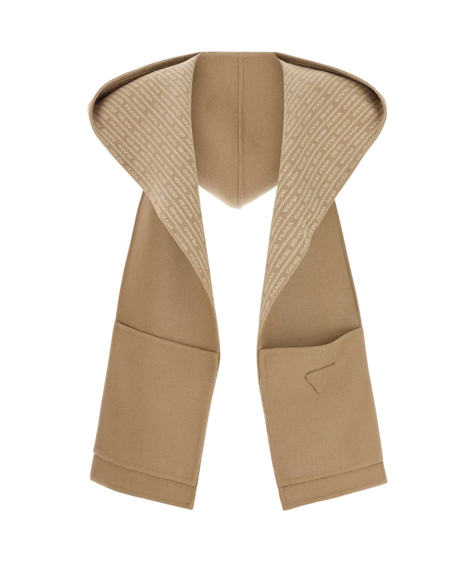 マフラー・ストール PRADA FW25 Camel wool scarf (1FS0582FK6 F0824) Prada Camel Wool Scarf | italist