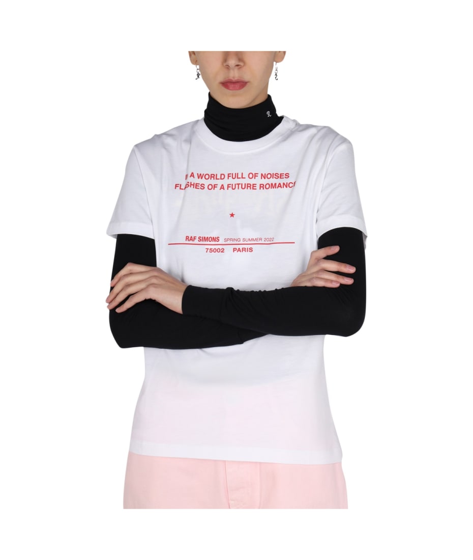 トップス RAF SIMONS Raf Simons Logo Print T-shirt | italist