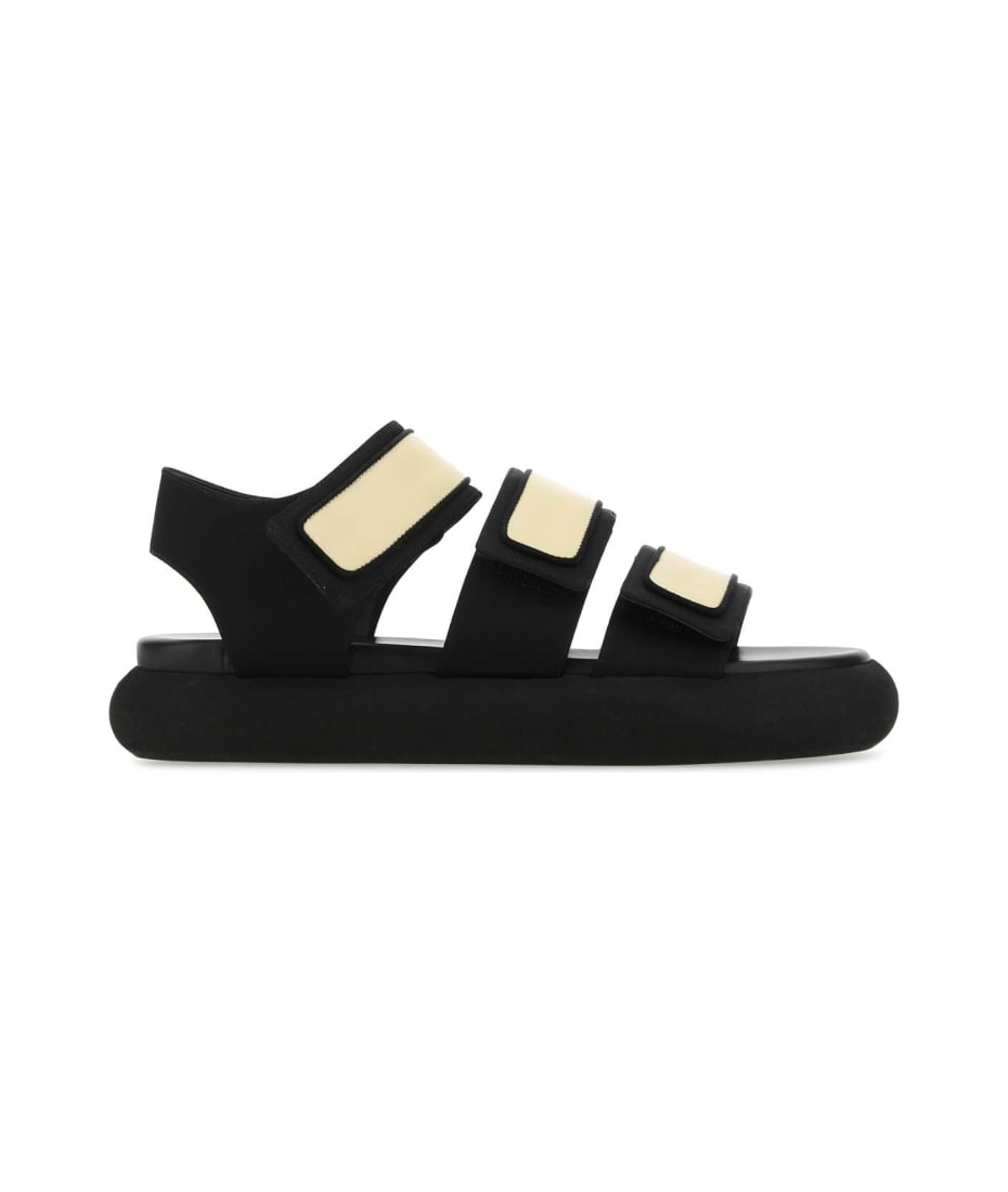 サンダル・ミュール NEOUS Two-Tone Fabric And Leather Octans Sandals Neous Two-tone Fabric And Leather Octans Sandals | italist