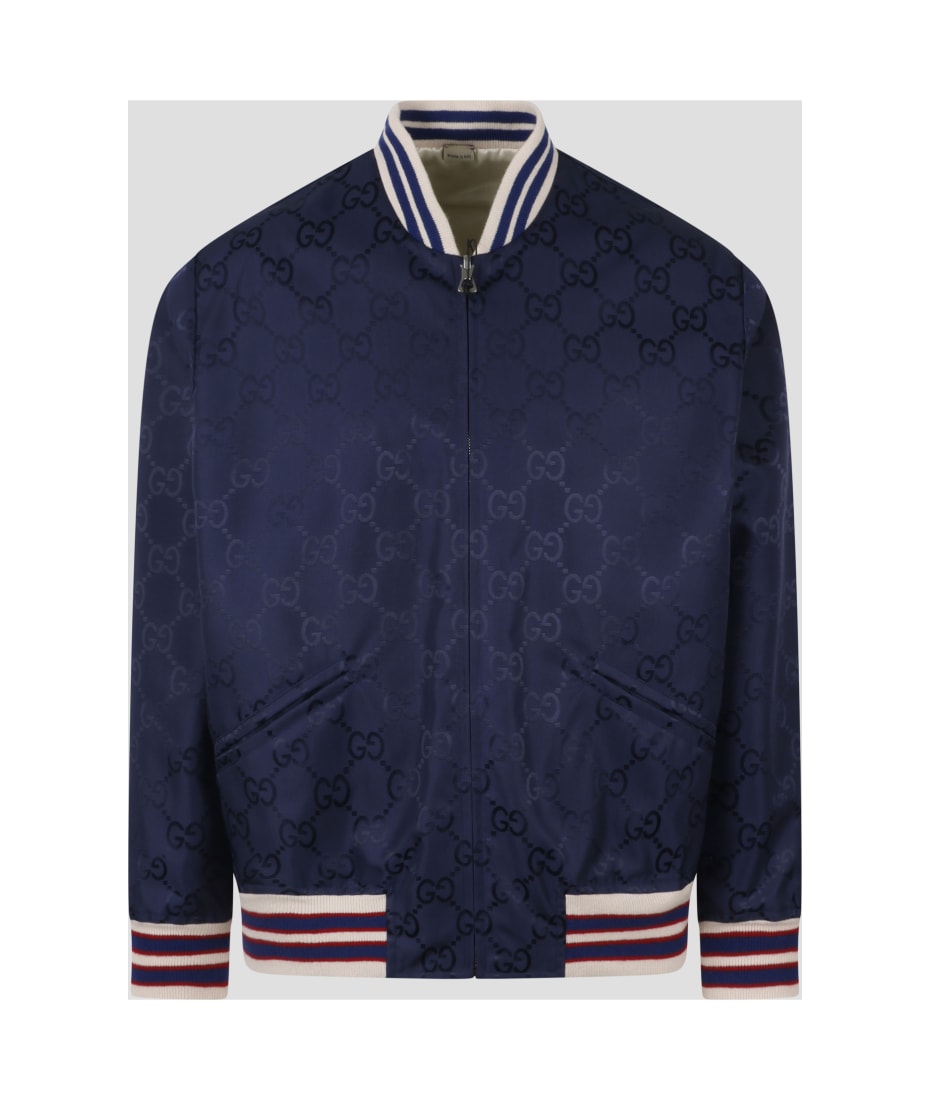 GG Reversible Canvas Jacket in Blue - Gucci