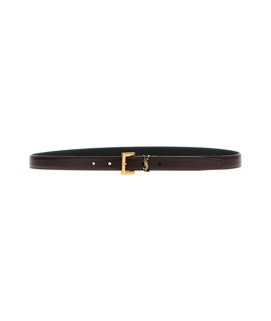 送料込/関税込■Saint Laurent■Cassandre レザーベルト SAINT LAURENT Cassandre leather belt | NET-A-PORTER