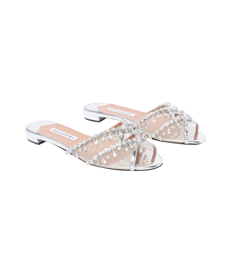 Aquazzura Temptation Crystal Slide Sandals | italist, ALWAYS