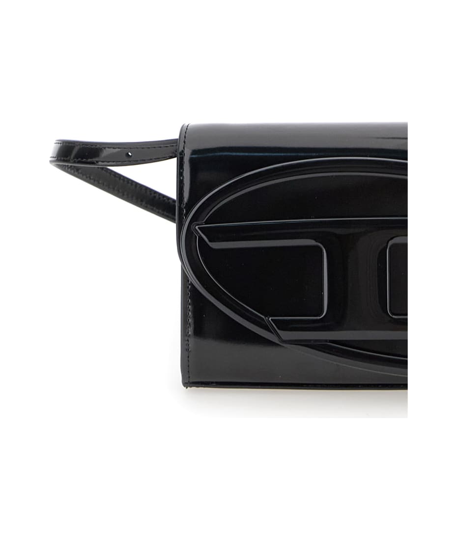【DIESEL】関税・送料込み T-INLAY-R1 black ZIP-D CONTINETAL L Long leather wallet with logo zip