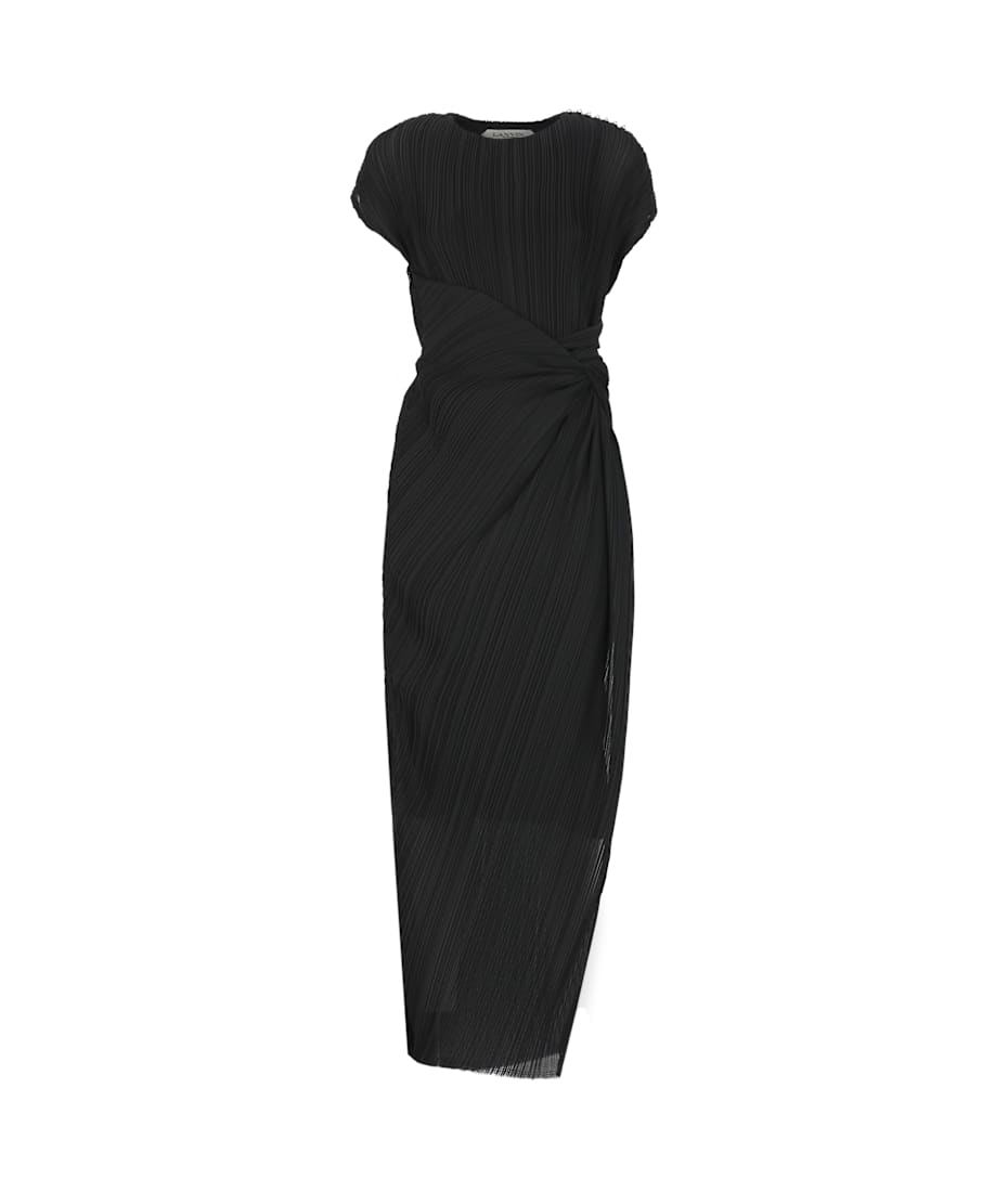 ワンピース Lanvin Dress With Drape アムンゼンドレープネックフレアワンピース | LANVIN en Bleu