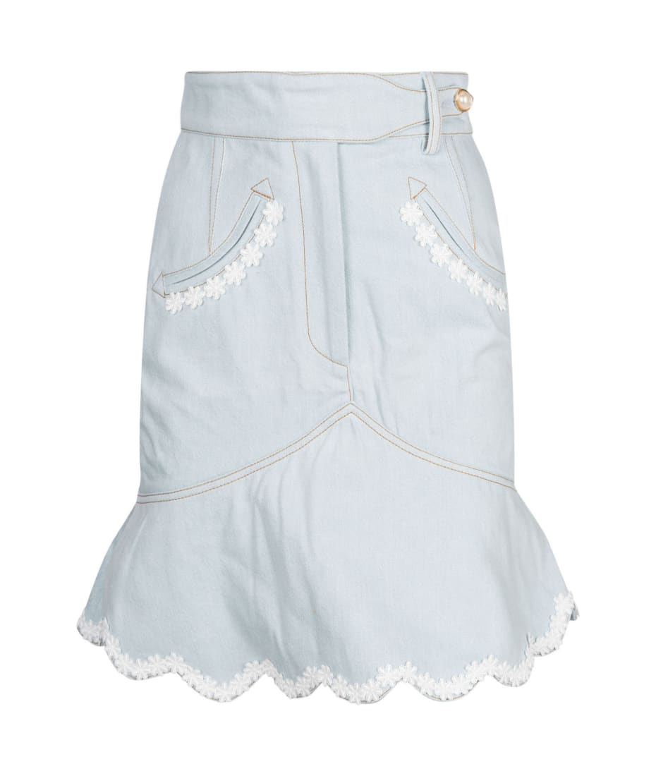 スカート CASABLANCA Woman Skirt Denim WS23SK062 01 Casablanca Outlet: Skirt woman - Denim | Casablanca skirt