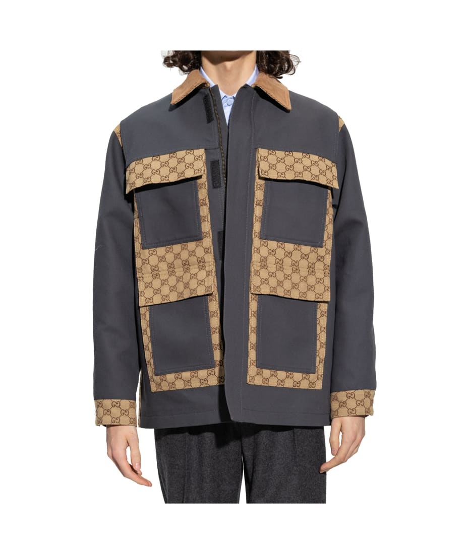 GUCCI★GG Supremeファブリックジャケット Gucci Gg Supreme Cotton Jacket | italist