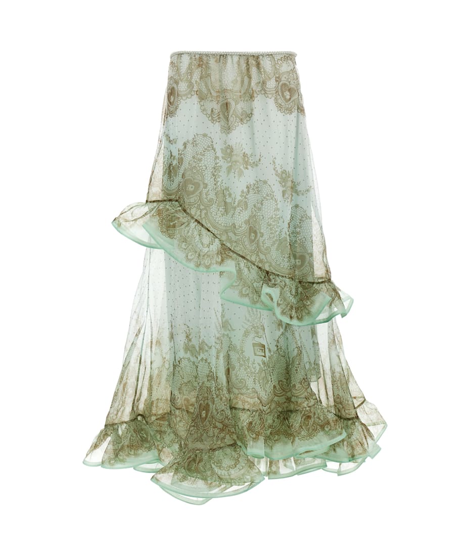 【関税込み】ZIMMERMANN 'Crush Flutter Maxi' skirt Zimmermann 'crush Flutter Maxi' Skirt | italist