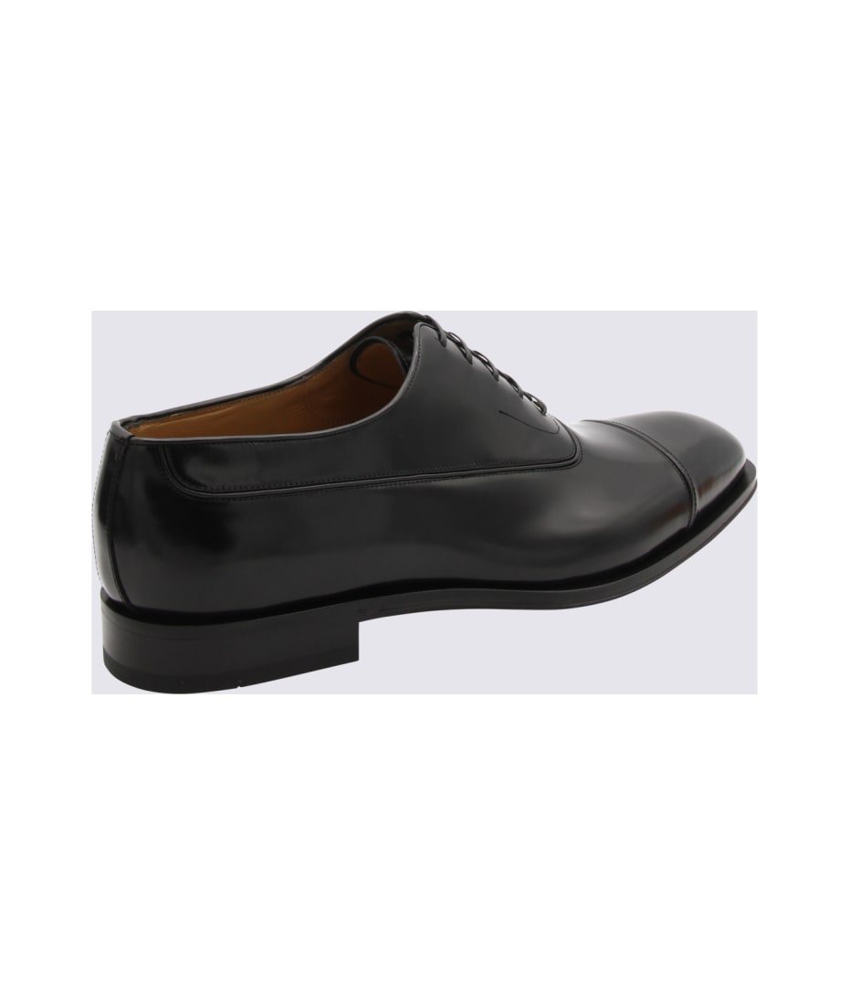 Ferragamo Black Leather Lace Up Shoes | italist