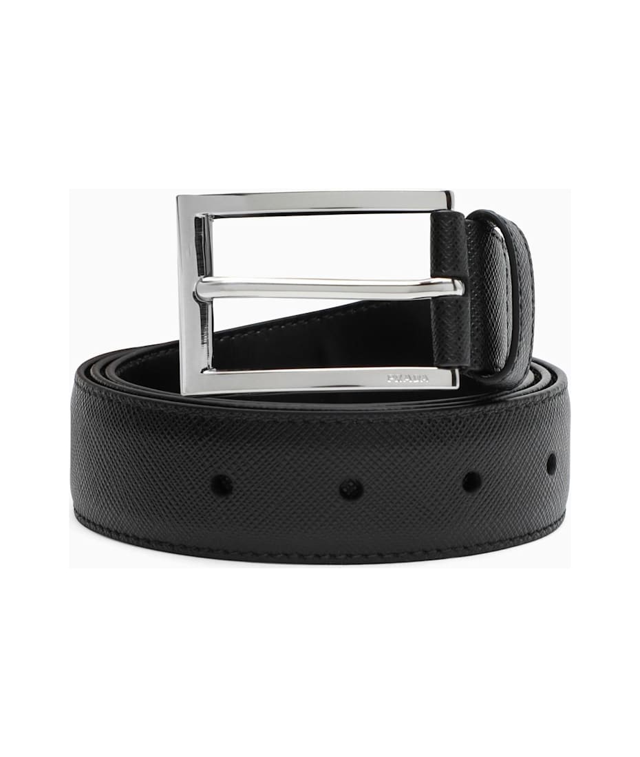 Prada Black Saffiano Belt | italist