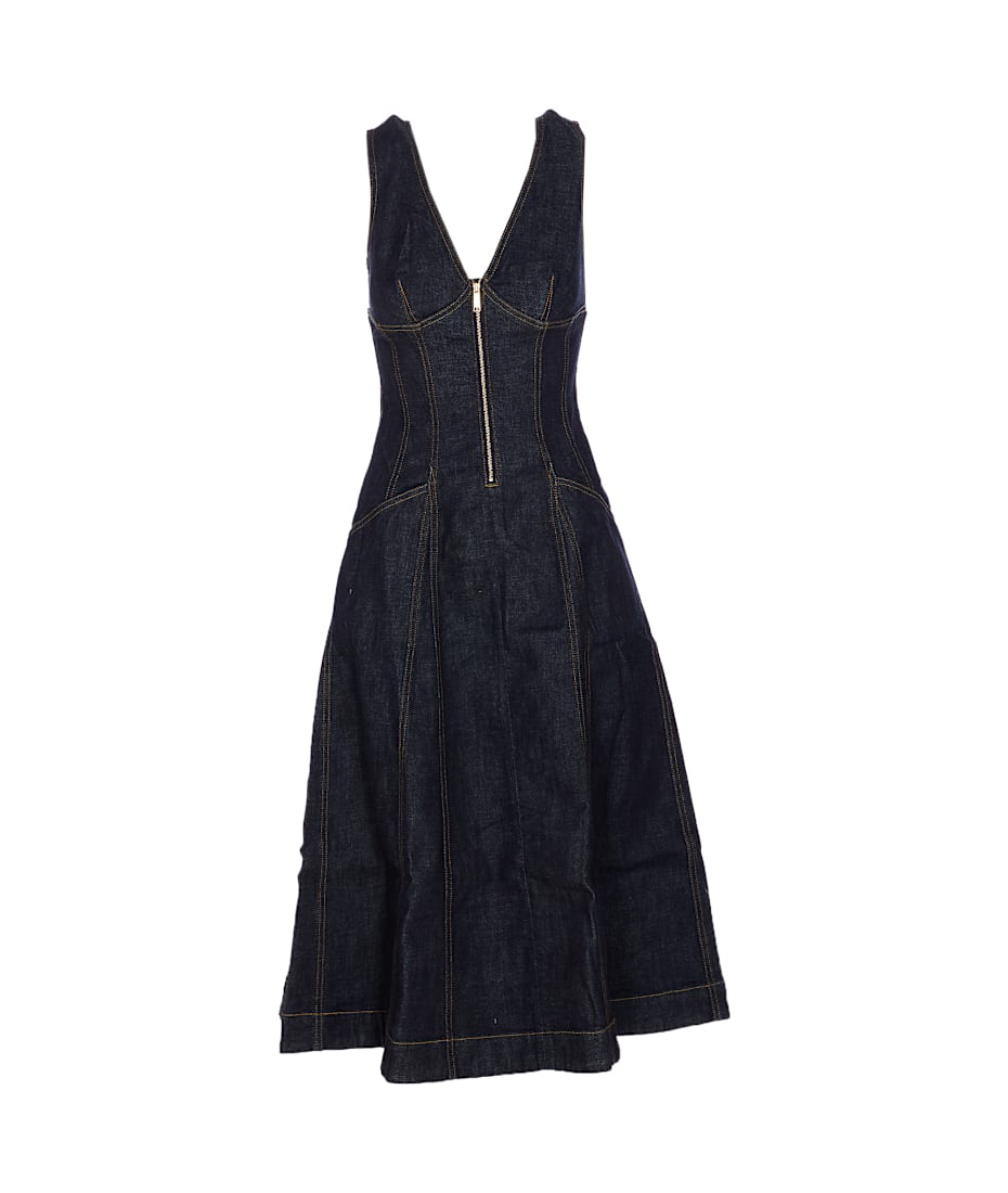 self-portrait Denim Midi Dress | italist