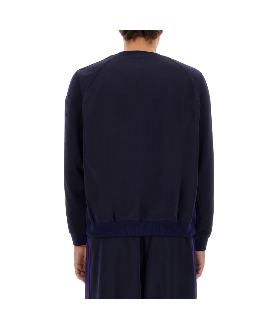 【送料&関税込】Needles Sweatshirt With Logo Needles logo-embroidered Jersey Sweatshirt | Purple | FARFETCH