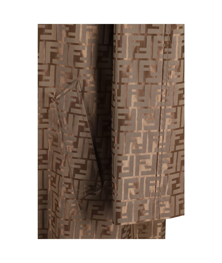 【送料&関税込】Fendi Ff Printed Long Sleeved Coat Fendi FF Printed Long Sleeved Coat – Cettire