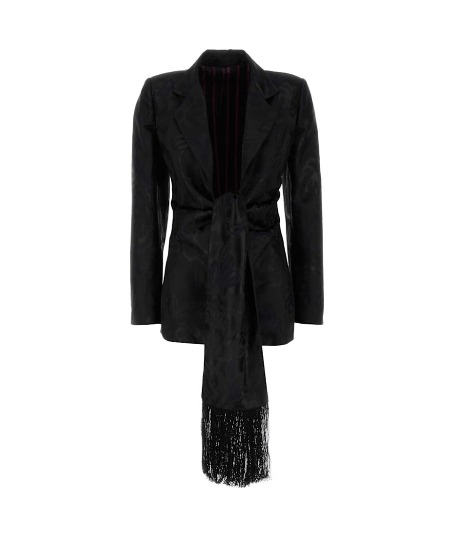 Etro Jacquard Knot Fringes Jacket | italist