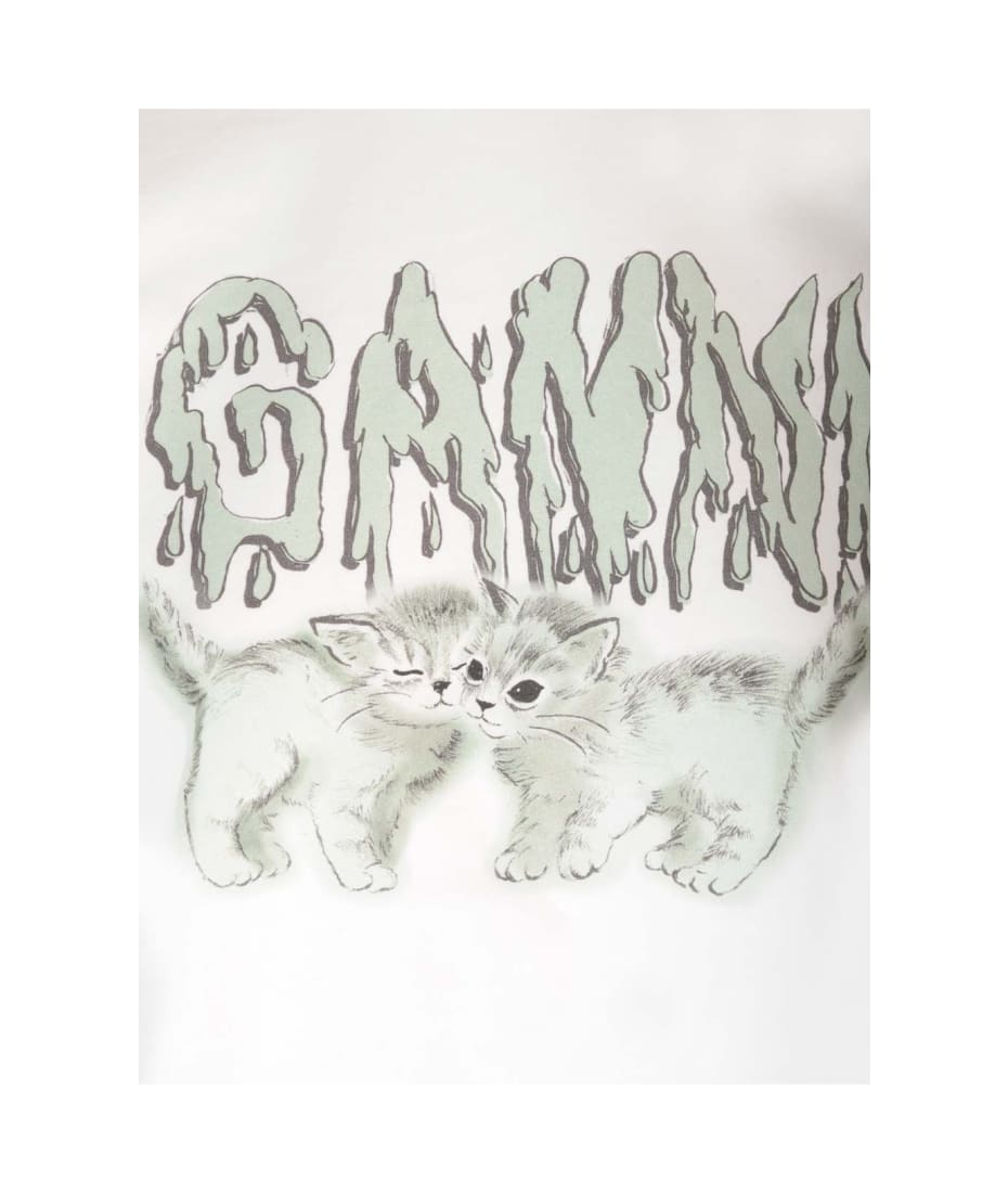 Ganni Love Cats Relaxed T-shirt | italist