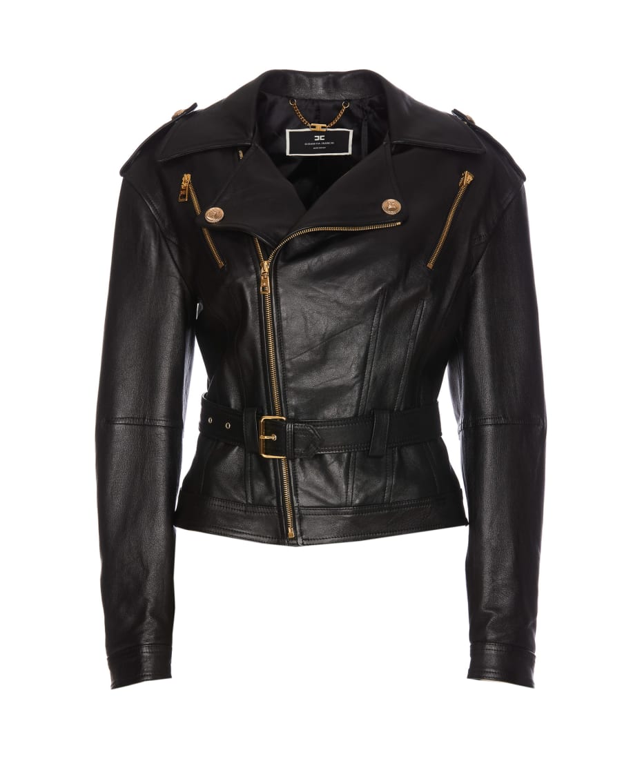 【完売必至♡】ELISABETTAFRANCHI レザー ジャケット Elisabetta Franchi Brown Leather Jacket | italist