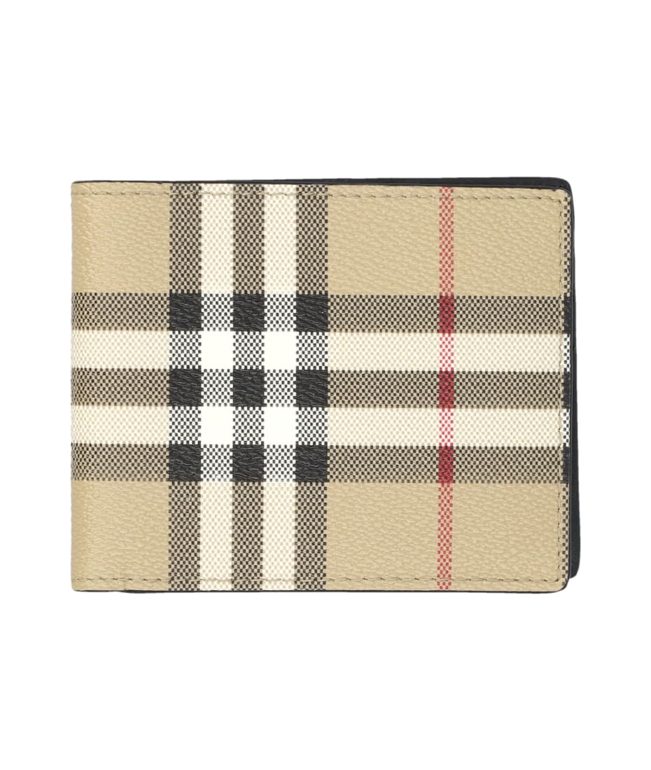 Burberry Grainy Leather TB Bifold Coin Wallet