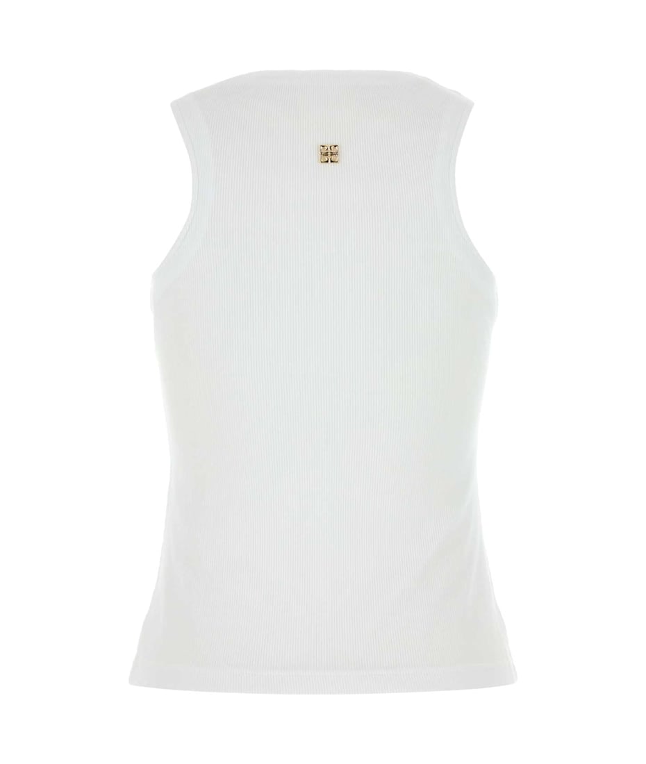 【送料&関税込】Givenchy White Stretch Cotton Tank Top Givenchy White Stretch Cotton Tank Top | italist
