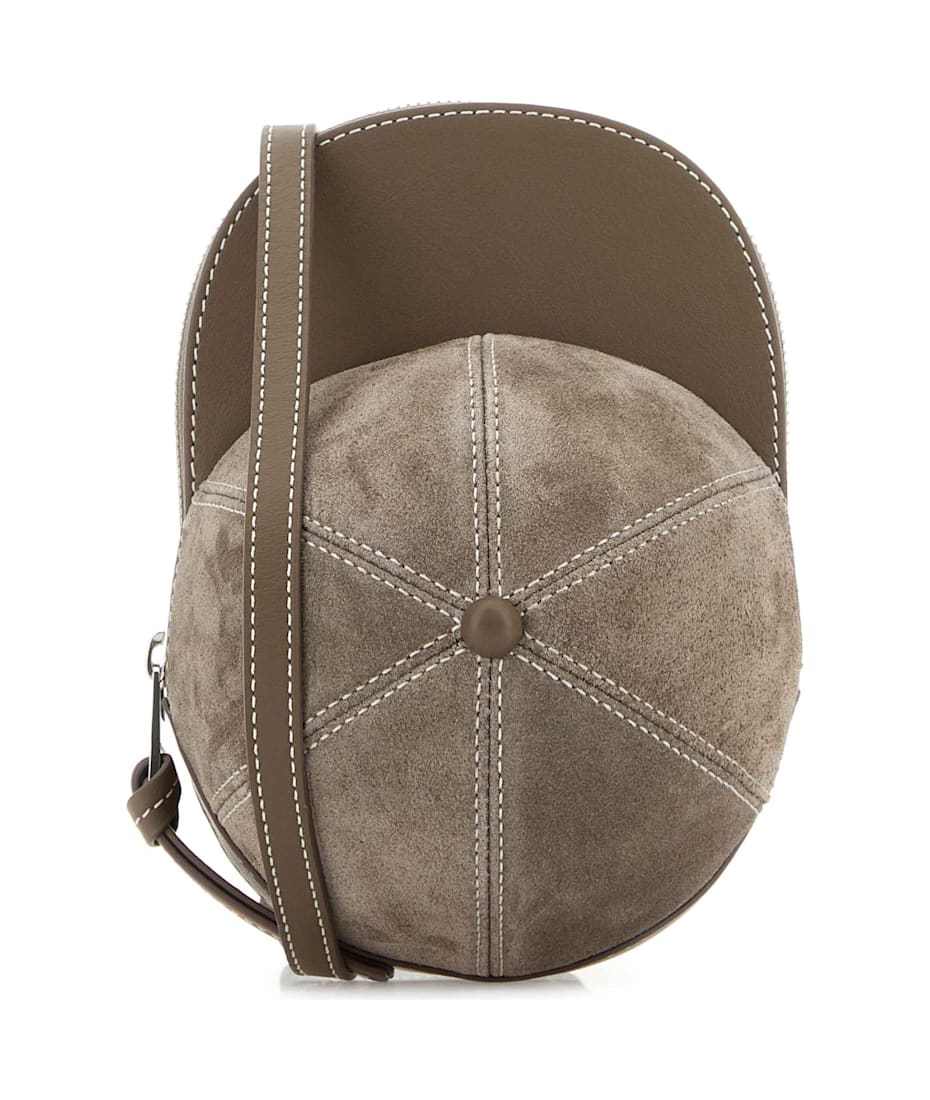 Anderson Dove Grey Suede Medium Cap Crossbody Bag italist