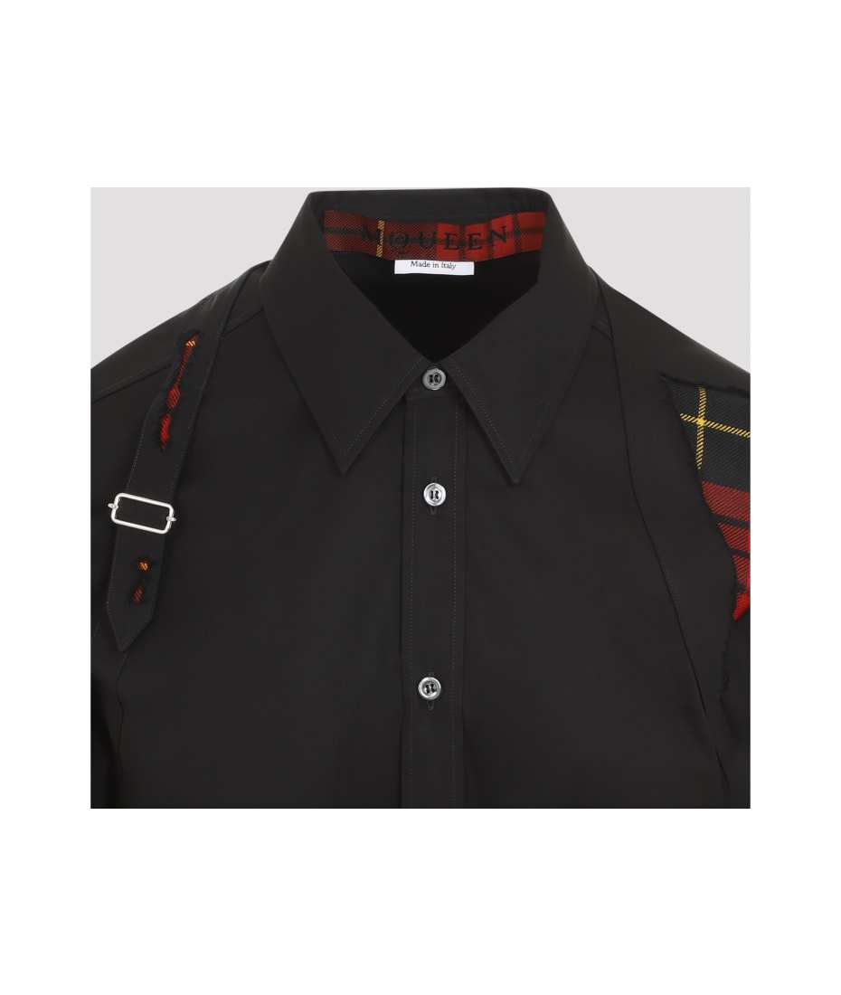 Tシャツ・カットソー alexander mcqueen SS25 'Harness' shirt (814641QNAAX 9000) Alexander McQueen Harness Shirt | italist