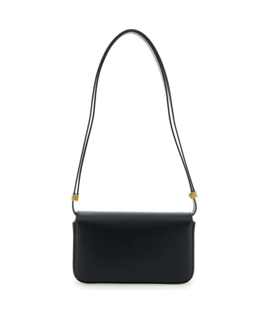 Tod's 't Timeless' Black Crossbody Bag With Logo Detail In