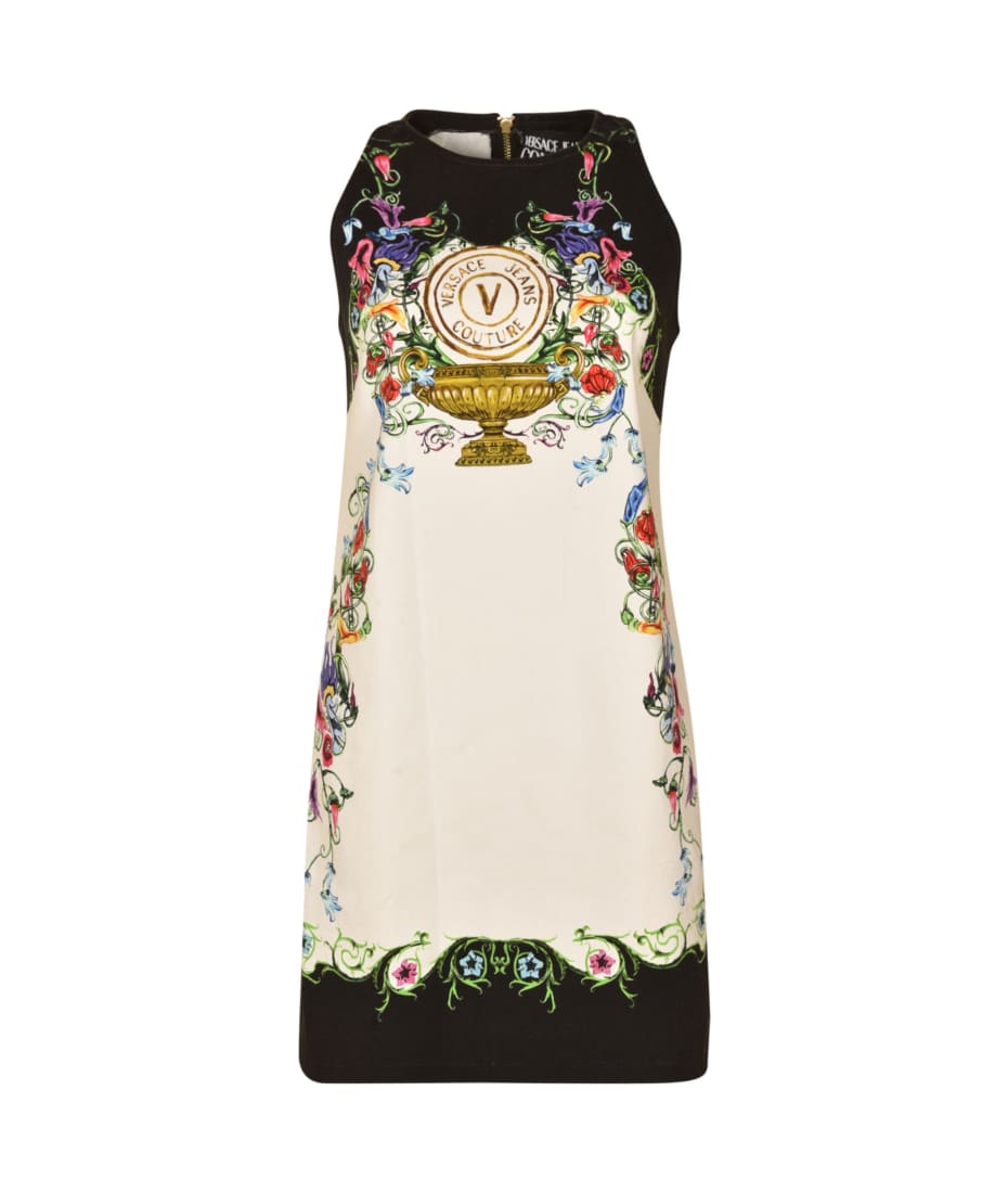 Versace Jeans Couture Tomcat Panel Garden Dress - White