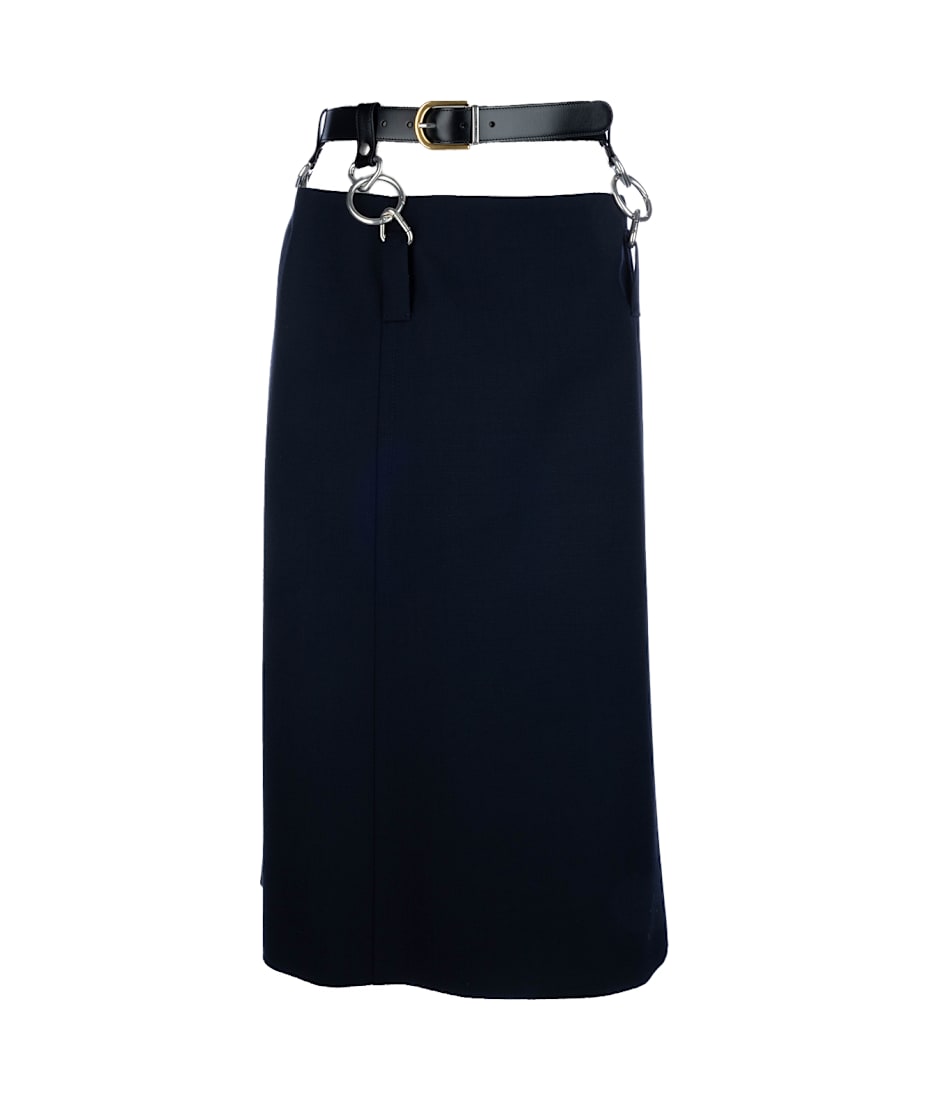 スカート Prada Gonna Stampata In Twill Di Seta Prada Skirt Size 38 IT: Winter Scene Print