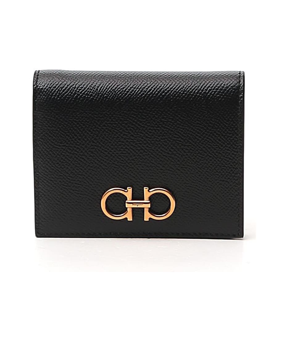 ★FERRAGAMO★ Gancini Compact Wallet Black 22D780726512 22D7 Ferragamo Gancini Compact Wallet | italist
