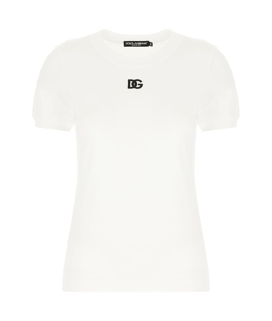 【関税・送料込み】DOLCE & GABBANA WHITE COTTON T-SHIRT Cotton t-shirt in White for Men | Dolce&Gabbana® US