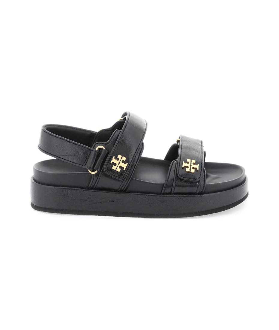 Tory Burch Kira Sport Leather Sandals in Black